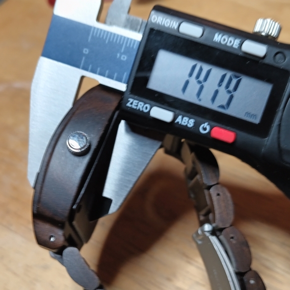 X Earth watch, Mens Sagano wood, Black face 43 X 54 mm 3 hand movement and - Picture 7 of 10